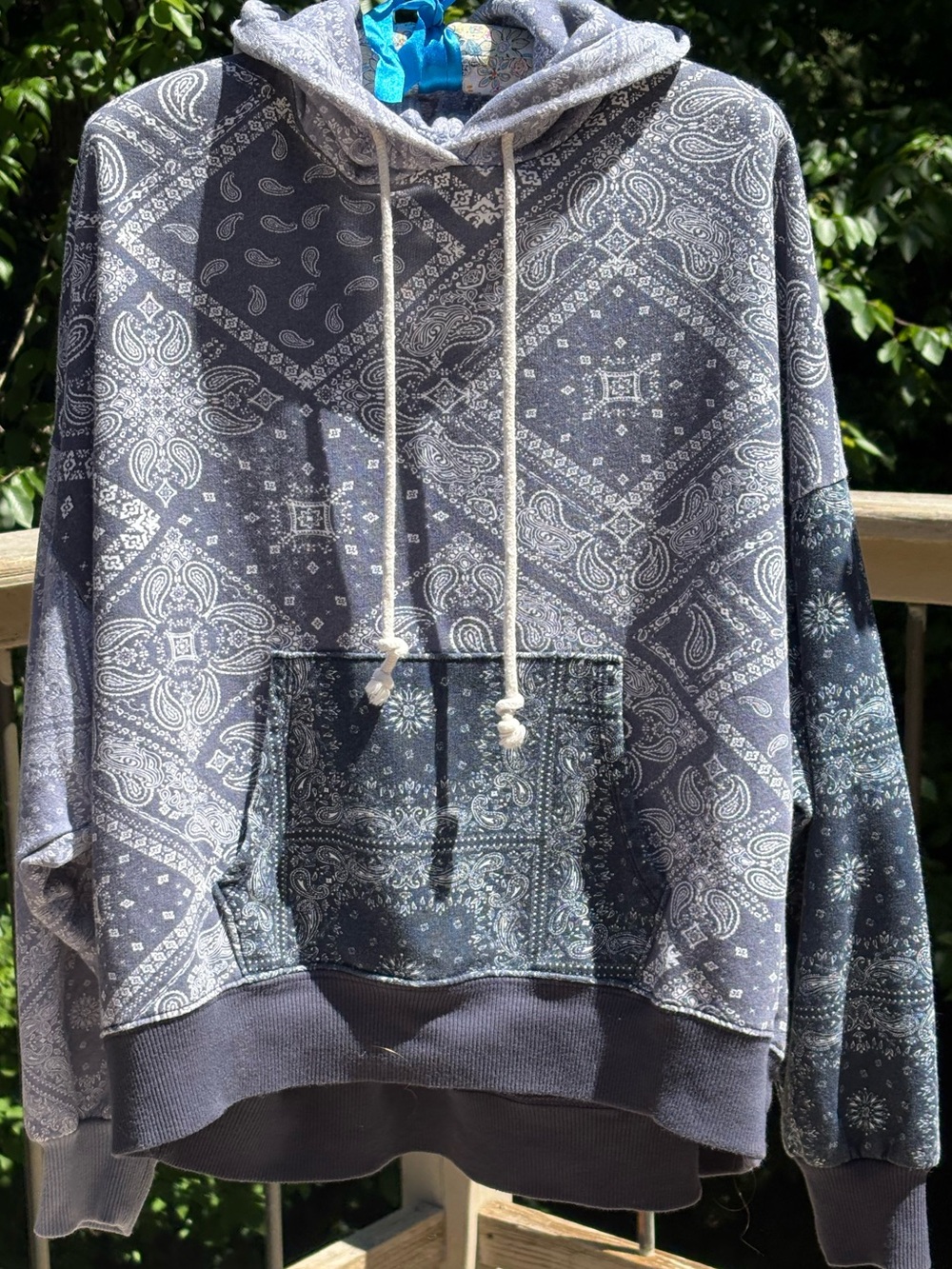 American Eagle Outfitters paisley bandana hoodie